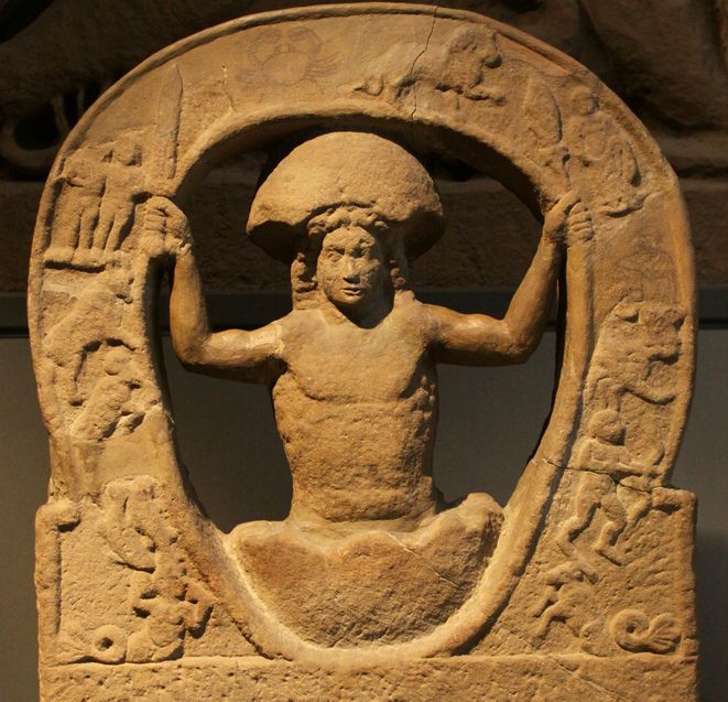 Mithra 3rd century AD relief LunaCarrara found in Rome
